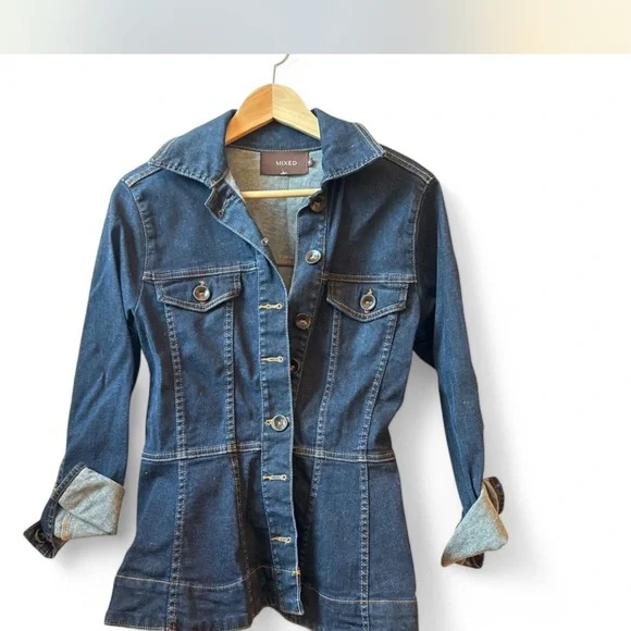 Women's Blue Denim Jacket - Picture 2 of 7